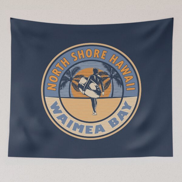 Item preview, Waimea Bay Hawaii Vintage Summer Surfing Design designed and sold by CynthiaGraphics.