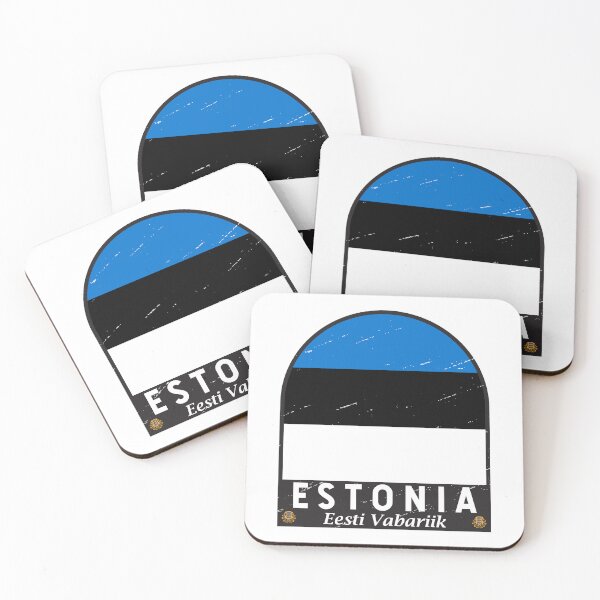 Item preview, Estonia Flag Emblem Distressed Vintage designed and sold by KrisSidDesigns.