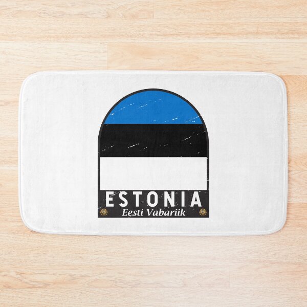 Item preview, Estonia Flag Emblem Distressed Vintage designed and sold by KrisSidDesigns.