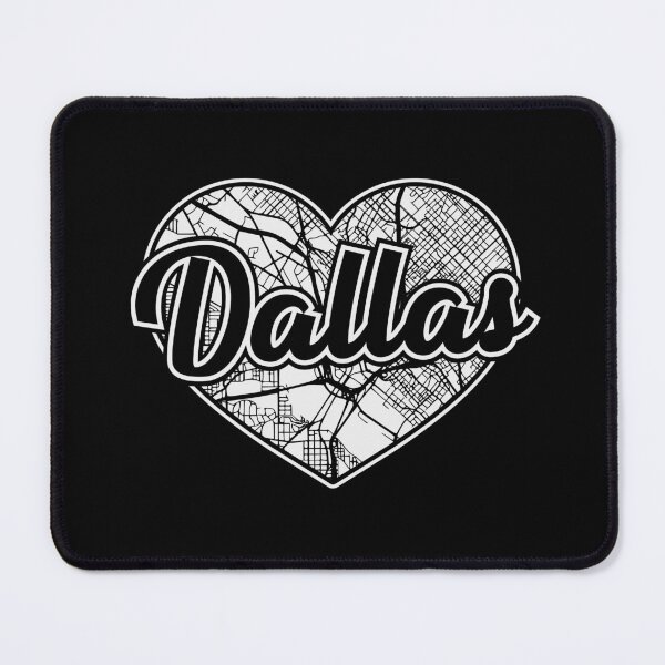 Item preview, Love Dallas Heart City Map designed and sold by pixeljamz.