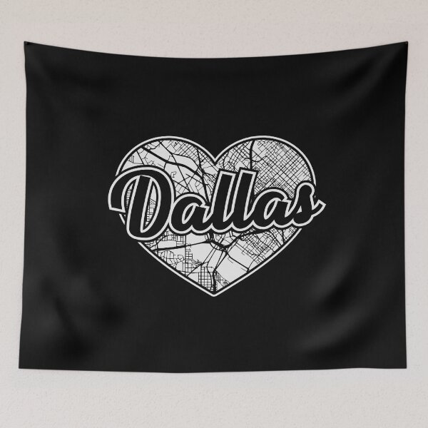 Item preview, Love Dallas Heart City Map designed and sold by pixeljamz.