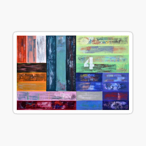 Pallet 4 (Abstract Art, Collage) Sticker