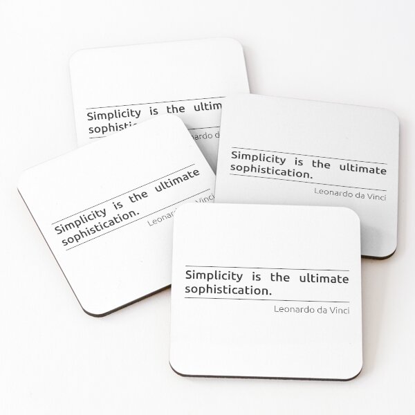 Item preview, Simplicity is the ultimate sophistication designed and sold by BeepBoopDesigns.