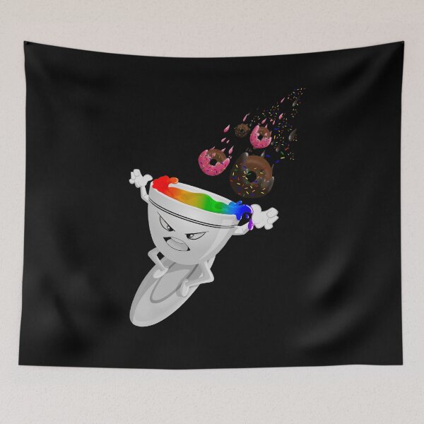Item preview, Coffee With Rainbow Inside chased by donuts  designed and sold by TipTopTapo.