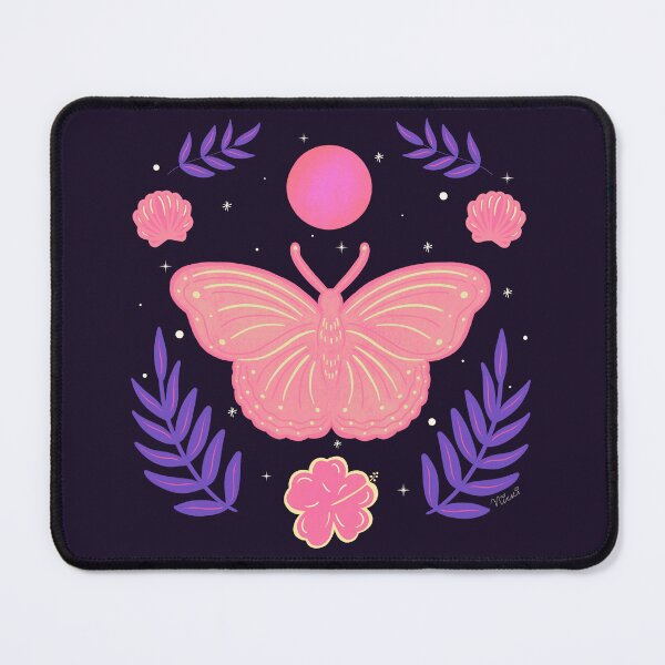 Item preview, Tropical Butterfly Sunrise Shell and Hibiscus dreams in Peach, Pink and Purple  designed and sold by Guided by Light Art.