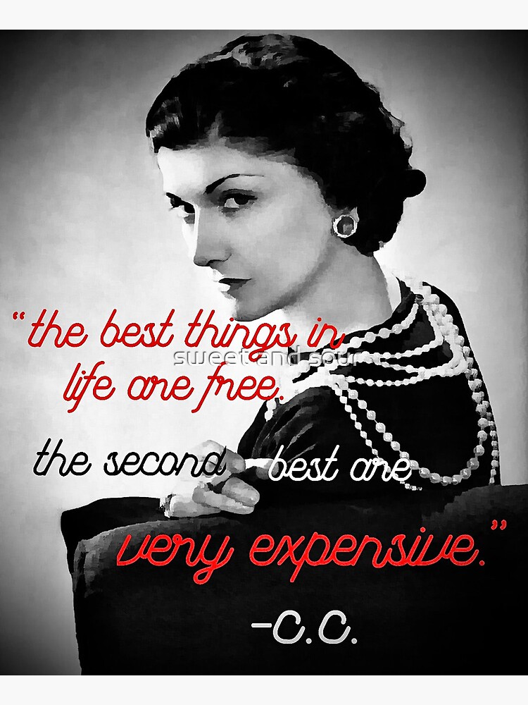 “the best things in life..” coco chanel quote | Postcard
