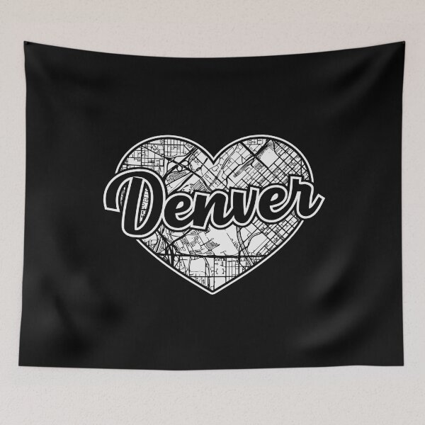 Item preview, Love Denver Heart City Map designed and sold by pixeljamz.