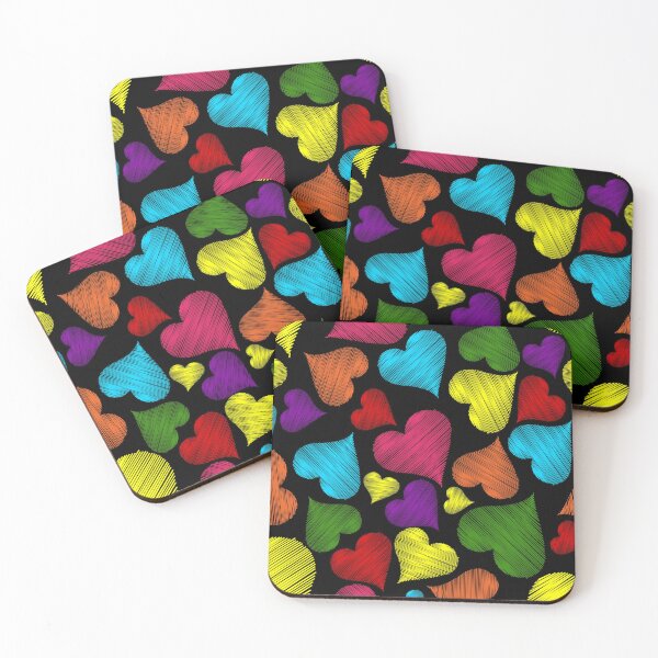 Item preview, Colorful and fun love hearts designed and sold by FGCART.