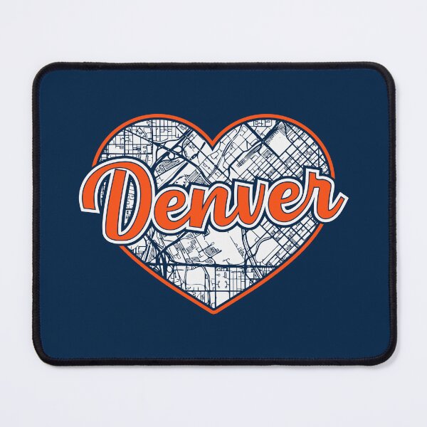 Item preview, Love Denver Football Heart City Map designed and sold by pixeljamz.