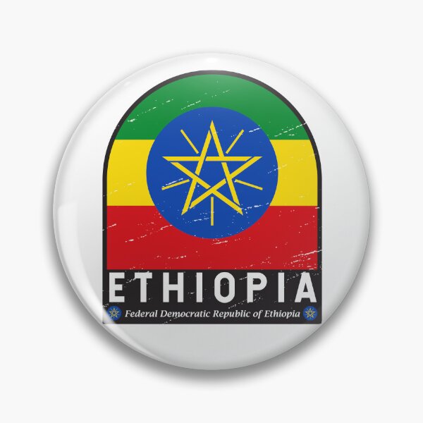 Item preview, Ethiopia Flag Emblem Distressed Vintage designed and sold by KrisSidDesigns.