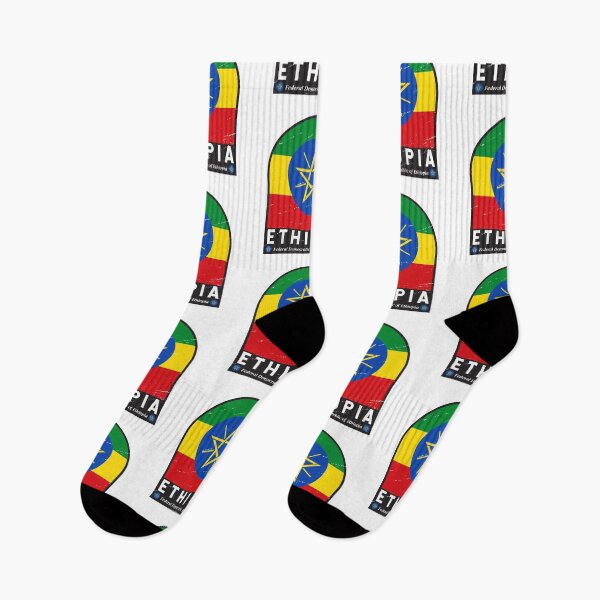 Item preview, Ethiopia Flag Emblem Distressed Vintage designed and sold by KrisSidDesigns.