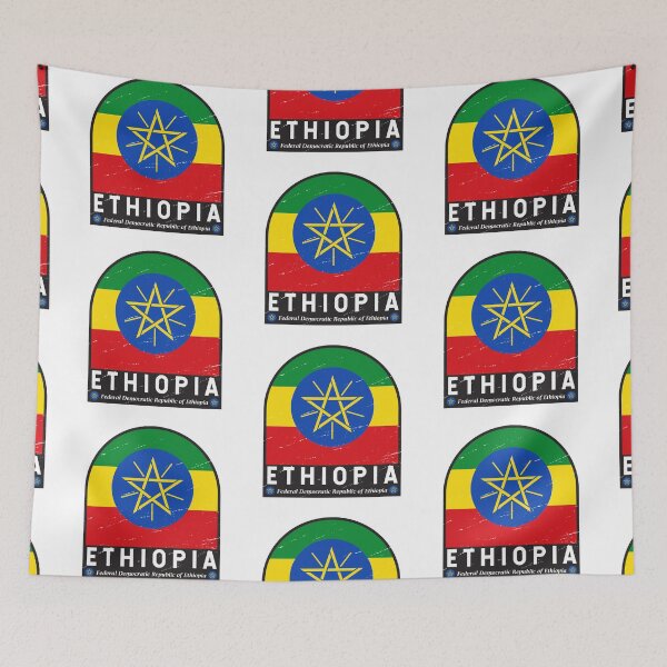 Item preview, Ethiopia Flag Emblem Distressed Vintage designed and sold by KrisSidDesigns.