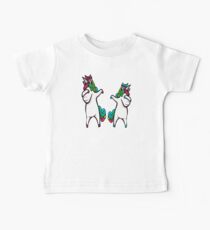 Einhorn-Schwestern tupfen Baby T-Shirt