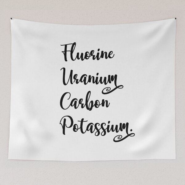 Item preview, Fluorine, uranium, carbon, potassium, Chemistry Joke, Chemical Elements designed and sold by PRINTED ..