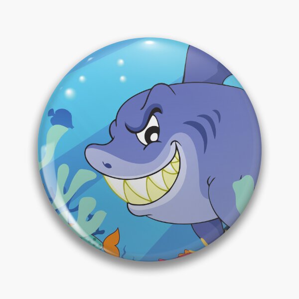 Item preview, cute shark near a reef designed and sold by huape.