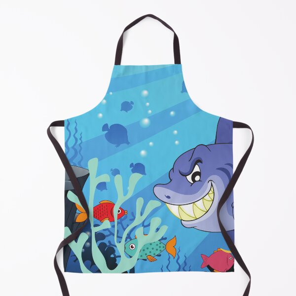 Item preview, cute shark near a reef designed and sold by huape.
