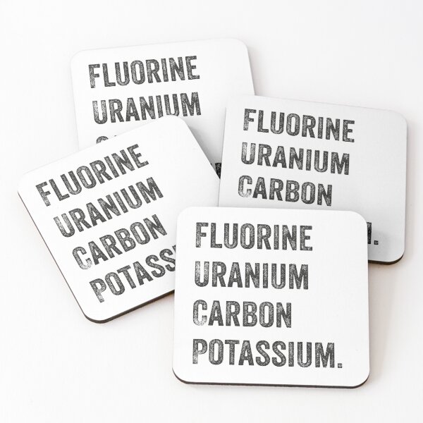 Item preview, Fluorine, uranium, carbon, potassium, Chemistry Joke, Chemical Elements designed and sold by PRINTED ..