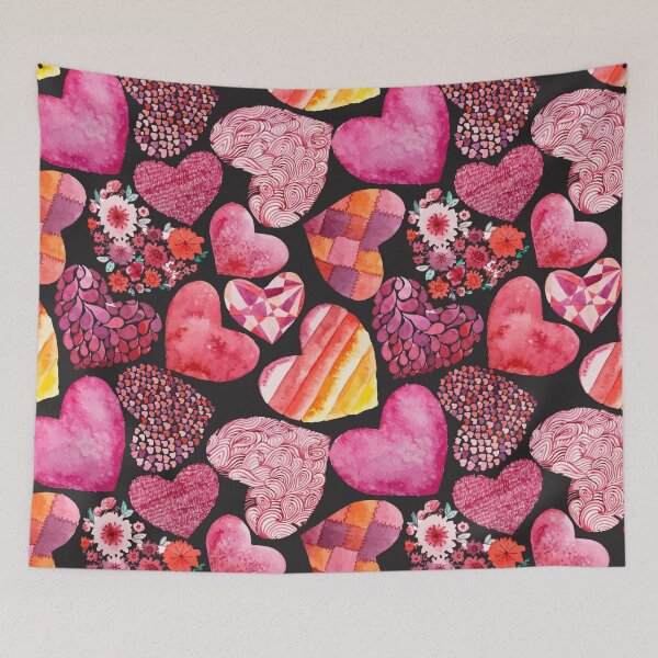 Item preview, Romantic hearts in shades of pink designed and sold by FGCART.