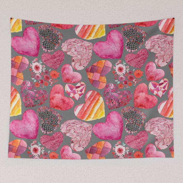 Item preview, Romantic and colorful pink hearts designed and sold by FGCART.
