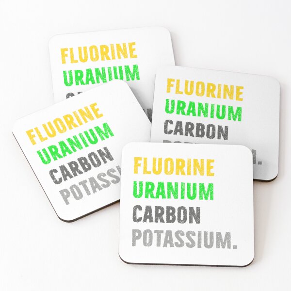 Item preview, Fluorine, uranium, carbon, potassium, Chemistry Joke, Chemical Elements designed and sold by PRINTED ..