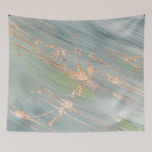 Item preview, Blue Marble Texture with golden granules 49...High quality designed and sold by aprajoos.