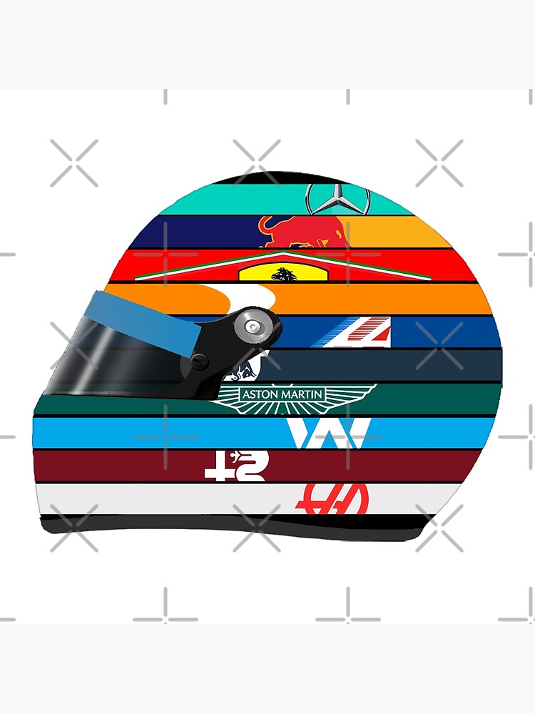 F1 2022 Grid Liveries Helmet Poster For Sale By F1rb Redbubble