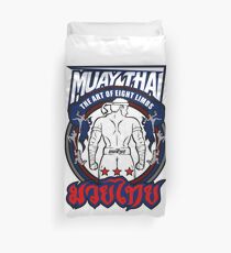 muay thai fighter strong back thailand martial art Duvet Cover