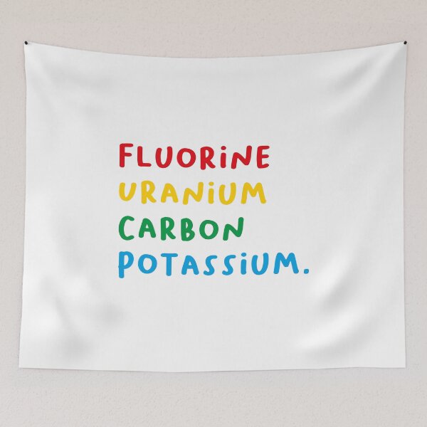 Item preview, Fluorine, uranium, carbon, potassium, Chemistry Joke, Chemical Elements designed and sold by PRINTED ..