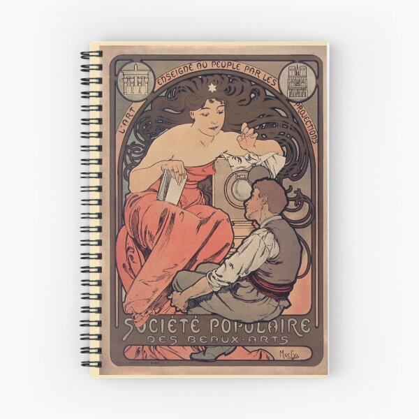 Item preview, Société Populaire des Beaux-Arts 1897 - Mucha Art Nouveau Enhanced Reproduction designed and sold by molamode.