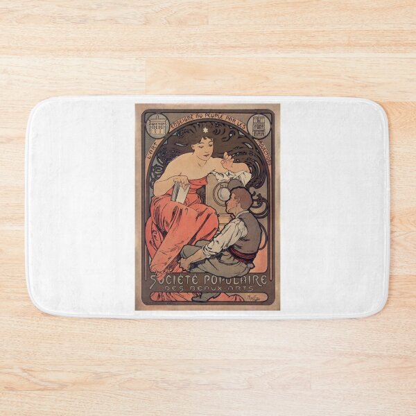 Item preview, Société Populaire des Beaux-Arts 1897 - Mucha Art Nouveau Enhanced Reproduction designed and sold by molamode.