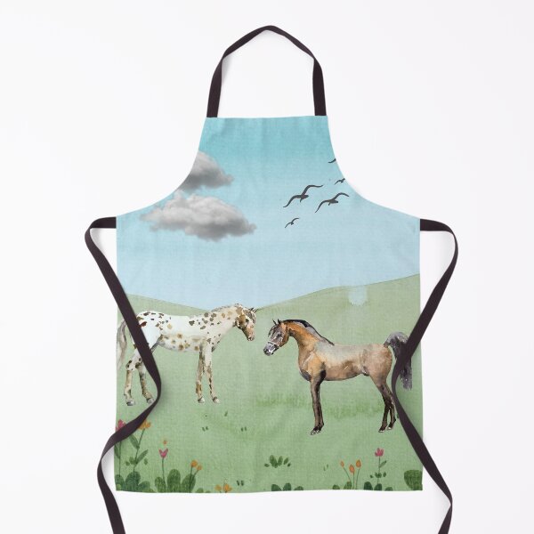 Item preview, Watercolor Horses in Field designed and sold by HappyLifeCreate.