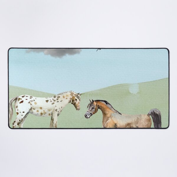 Item preview, Watercolor Horses in Field designed and sold by HappyLifeCreate.