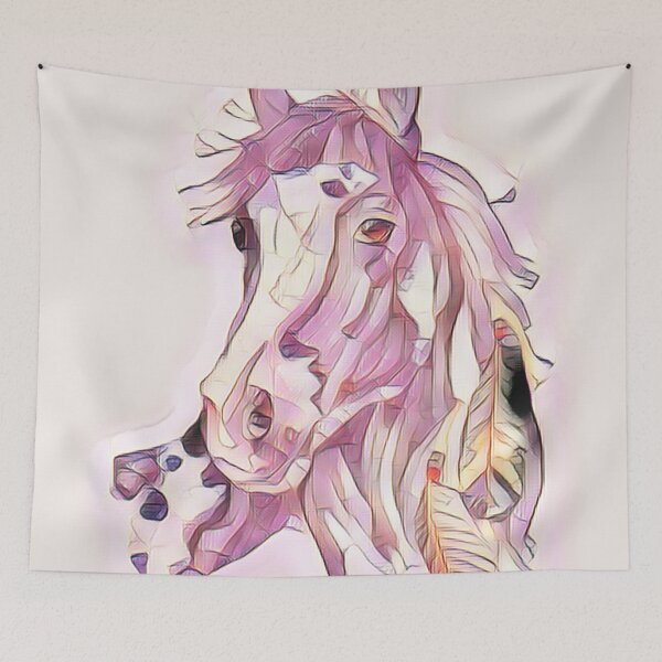 Item preview, Pastel Horse with Feathers in It's Mane designed and sold by No1Equestrian.