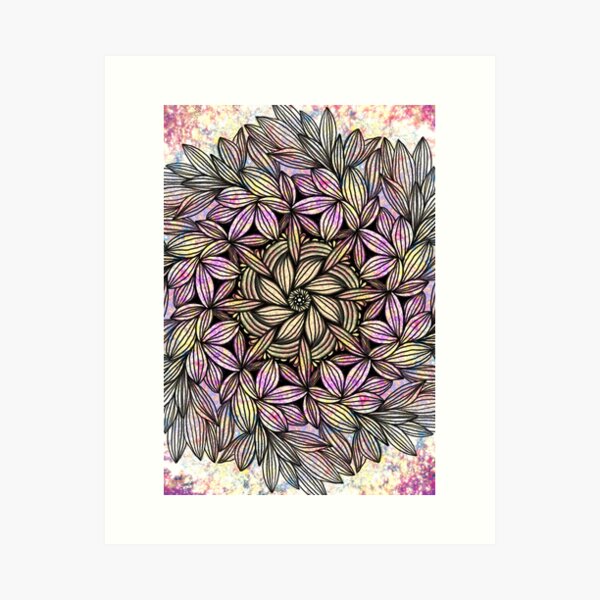 Purple Gold Petals and Seed Pods Collection 062122 by Kristi Duggins Art Print