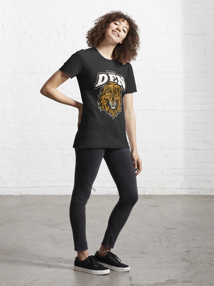 THE WOLF'S DEN LOGO - PREMIUM WOMEN'S FITTED RACERBACK TANK TOP - BLACK The  Wolf's Den Official Store