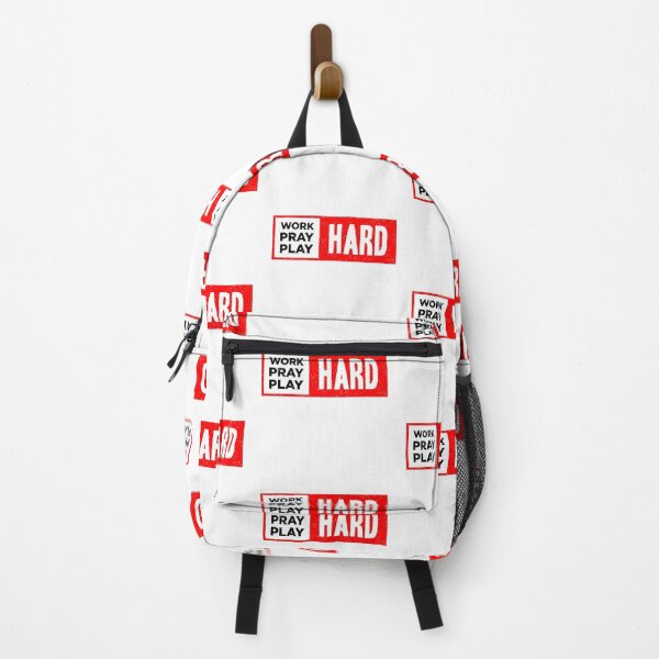 Item preview, Work Pray Play Hard Always Think To Be Positive Aspire To Inspire Before The Expire Funny Saying Happy Life Apparel Essential Motivation Inspiration Joy Mood designed and sold by DesignByHeartUK.