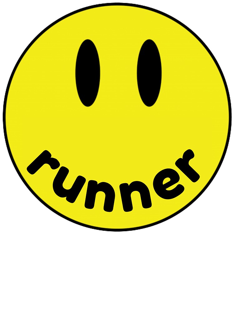 Smiley Face Runner Kids T Shirt