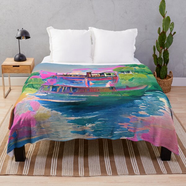 Artikelvorschau, Flussboot-Aquarell-Kunst entworfen und verkauft von Holisticfox.