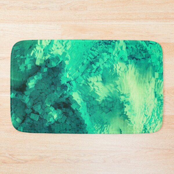Item preview, PATTERN DESIGN STUDY #96 – Abstract Green White Clusters of Cubes designed and sold by DEL-Productions.