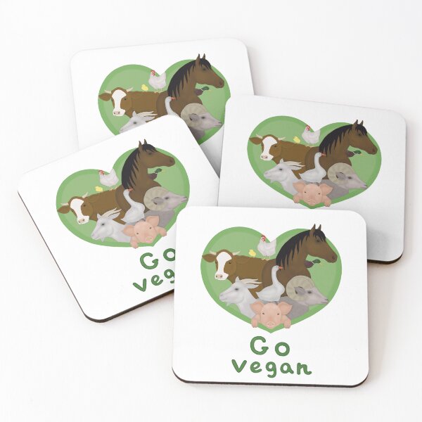 Item preview, love all animals go vegan designed and sold by Jumty13.