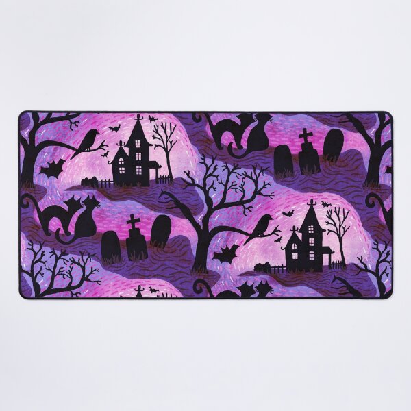 Aperçu de l'œuvre Spooky Haunted Halloween en violet créée et vendue par creativinchi.