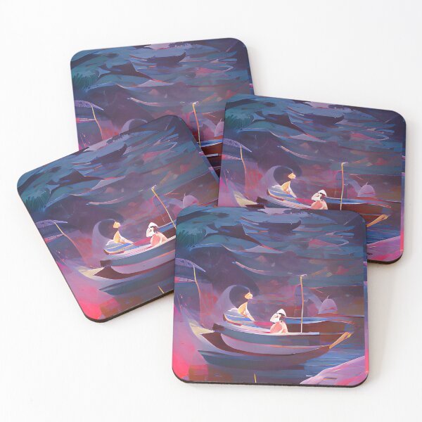 Item preview, Night Fishing Watercolor Art designed and sold by Holisticfox.
