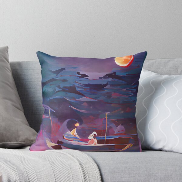 Item preview, Night Fishing Watercolor Art designed and sold by Holisticfox.