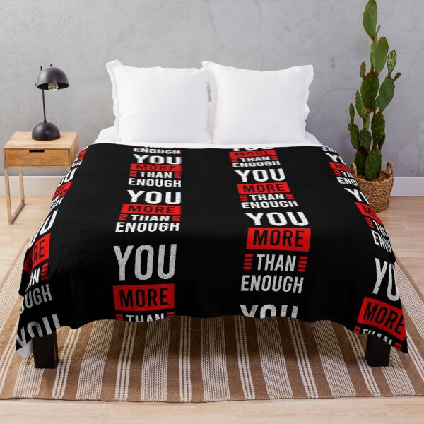 Item preview, You More Than Enough Be Positive Aspire To Inspire Before The Expire Funny Saying Happy Life Apparel Essential Motivation Inspiration Joy Mood designed and sold by DesignByHeartUK.