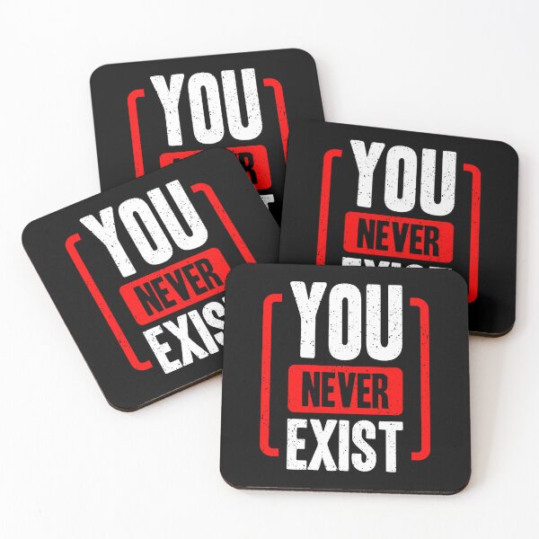 Item preview, You Never Exist Always Think To Be Positive Aspire To Inspire Before The Expire Funny Saying Happy Life Apparel Essential Motivation Inspiration Joy Mood designed and sold by DesignByHeartUK.
