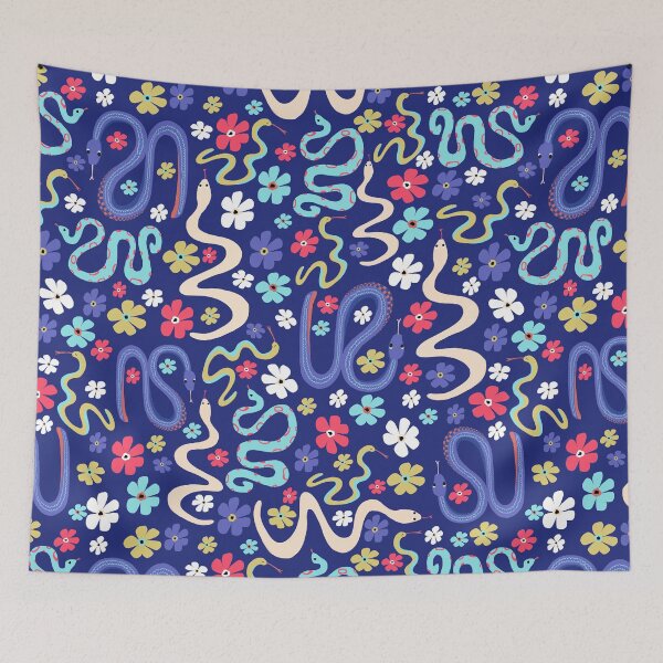 Item preview, Cute Snakes - Blue designed and sold by KBurnsArt.