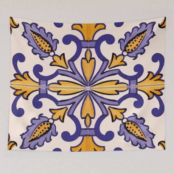 Item preview, Rustic authentic mexican talavera TILE design glazed ceramic abstract pattern designed and sold by T-Mex.