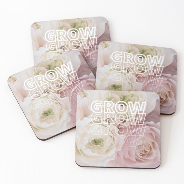 Item preview, GROW (above) - Dreamlike White And Pink Flowers designed and sold by AliceSLee.