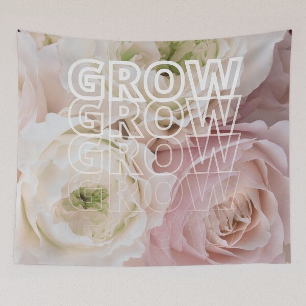 Item preview, GROW (above) - Dreamlike White And Pink Flowers designed and sold by AliceSLee.