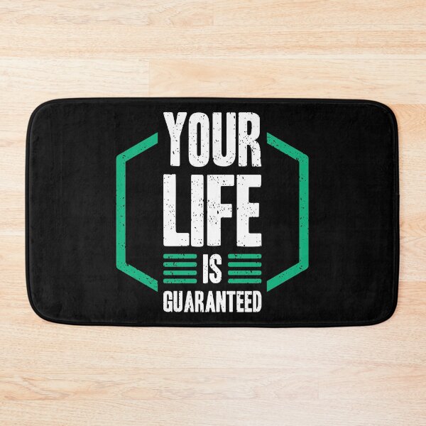 Item preview, Your Life Is Guaranteed Always Think To Be Positive Aspire To Inspire Before The Expire Funny Saying Happy Life Apparel Essential Motivation Inspiration Joy Mood designed and sold by DesignByHeartUK.